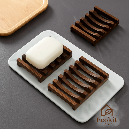 Porte-Savon en Bois – Drainage Naturel & Élégance Minimaliste