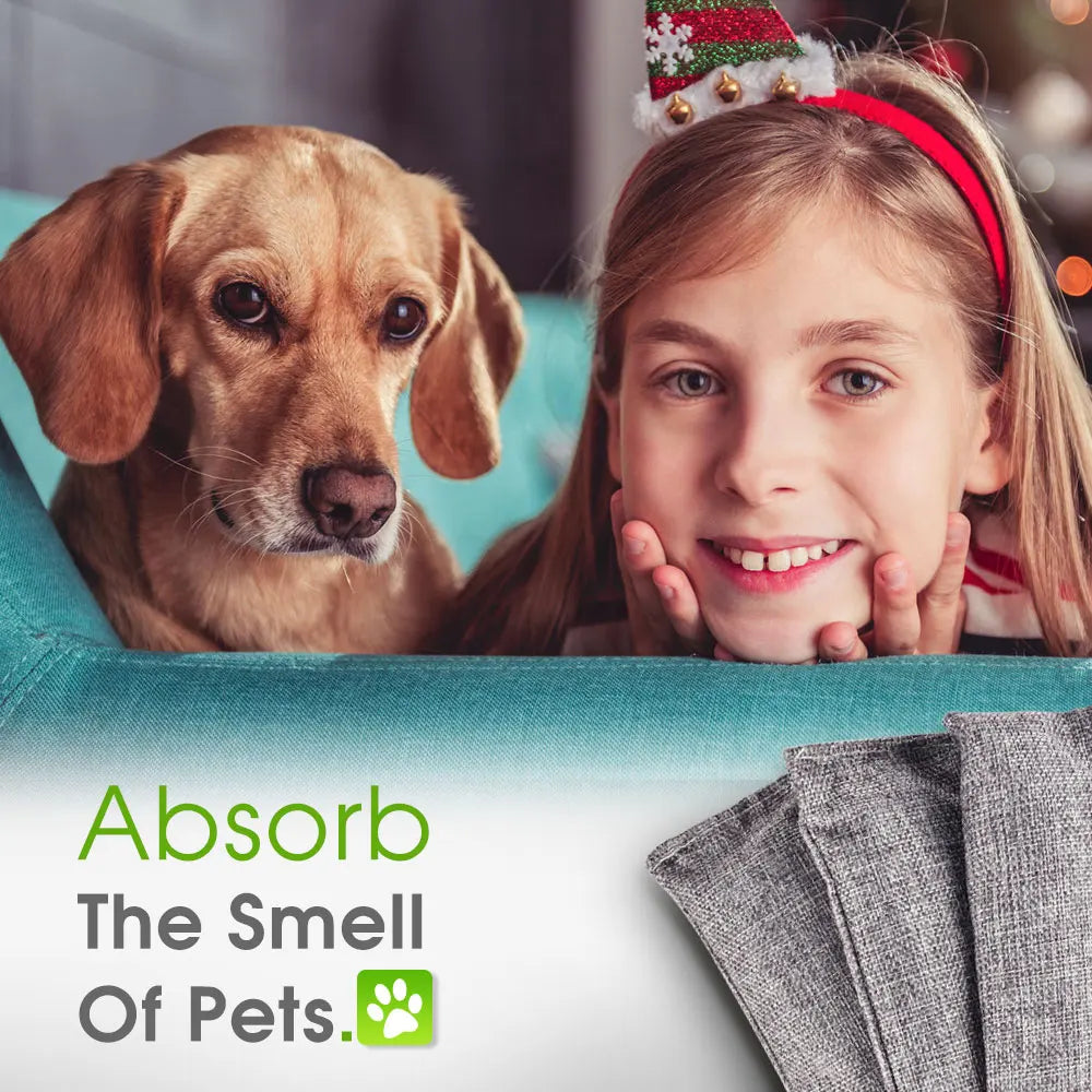 10pcs Natural Bamboo Charcoal Bags Air Purifying Activated Charcoal Odor Absorber Moisture Odor Eliminator for Car Closet Shoes